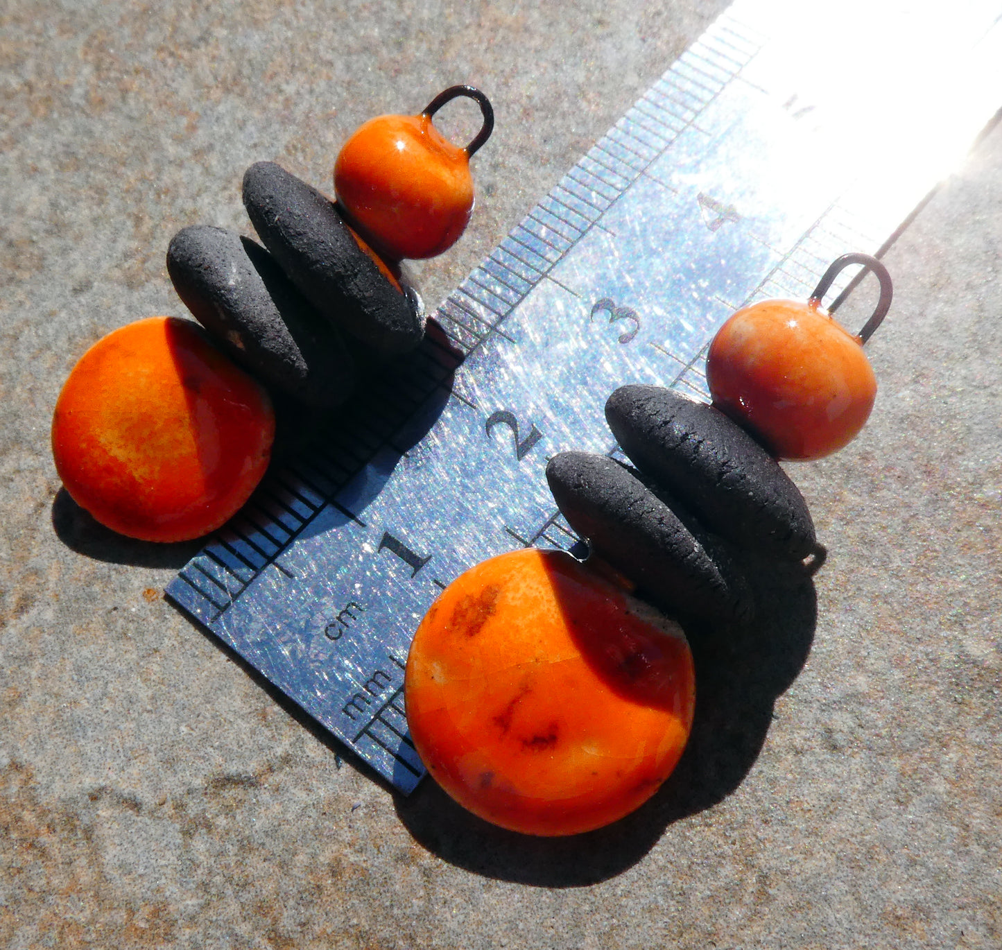 Ceramic Disc Stack Charms - Wildfire
