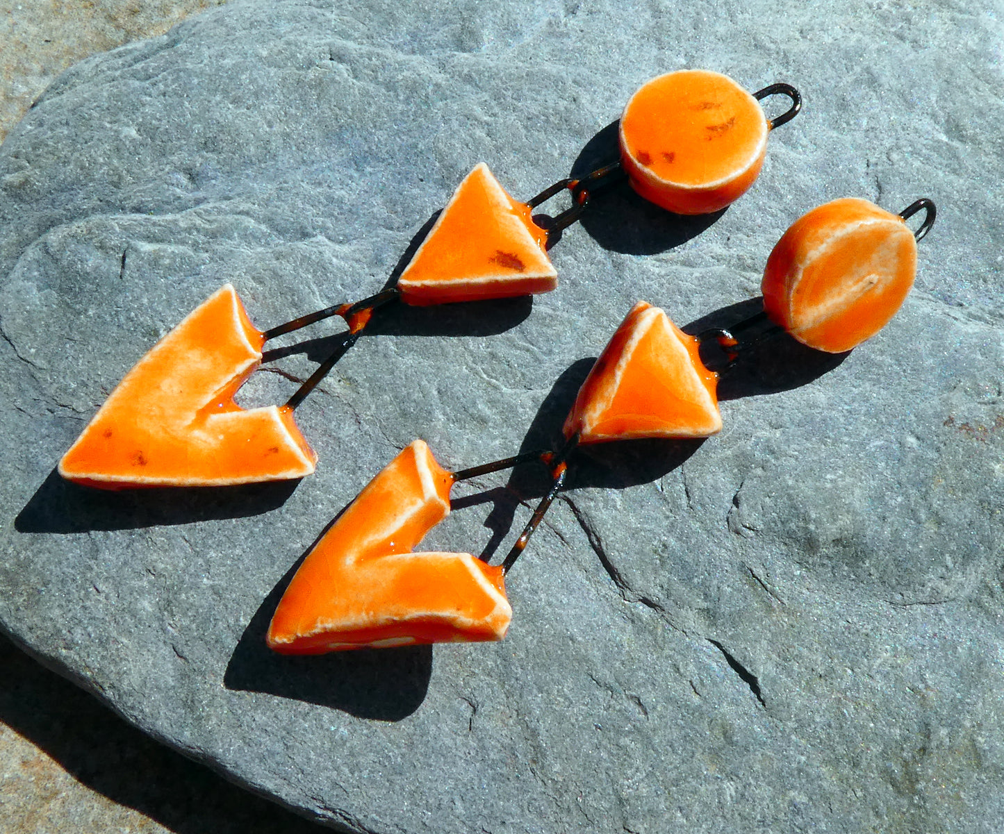 Ceramic Mixed Shape Dangles - Wildfire