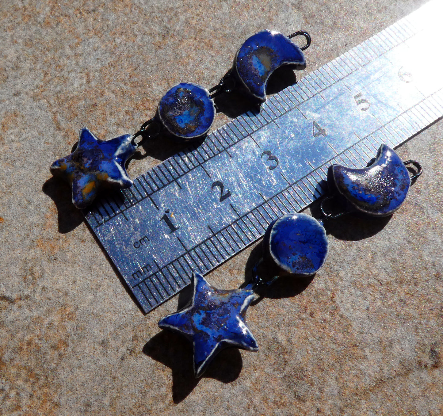 Ceramic Mixed Shape Dangles - Outer Galaxy