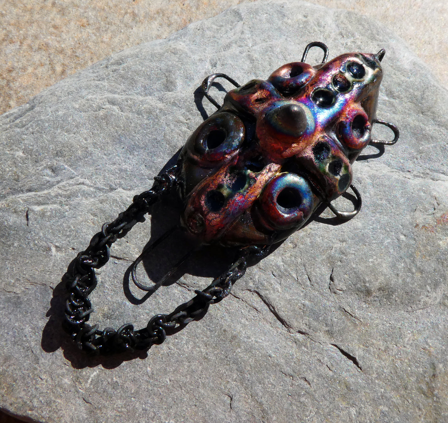Ceramic Contraption Necklace Connector Pendant