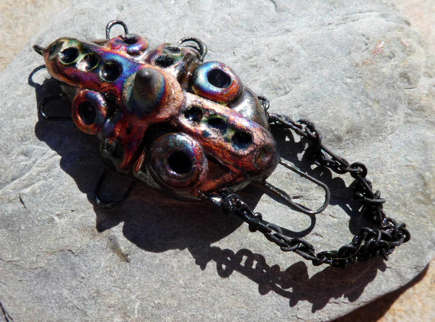 Ceramic Contraption Necklace Connector Pendant
