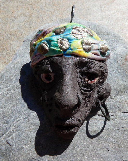 Ceramic Nomad Face Pendant
