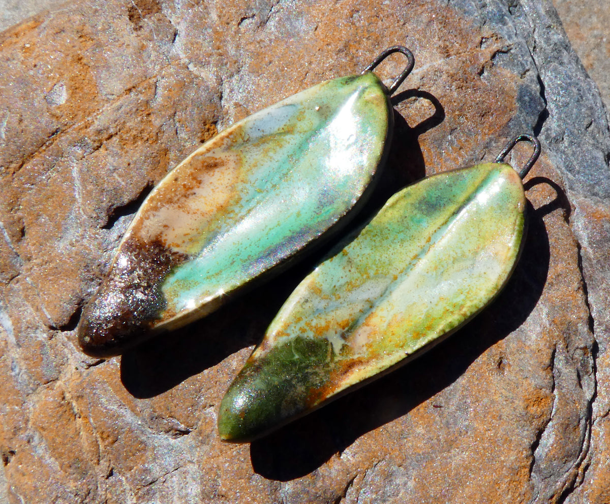 Ceramic Super Slim Autumn Leaf Charms #16