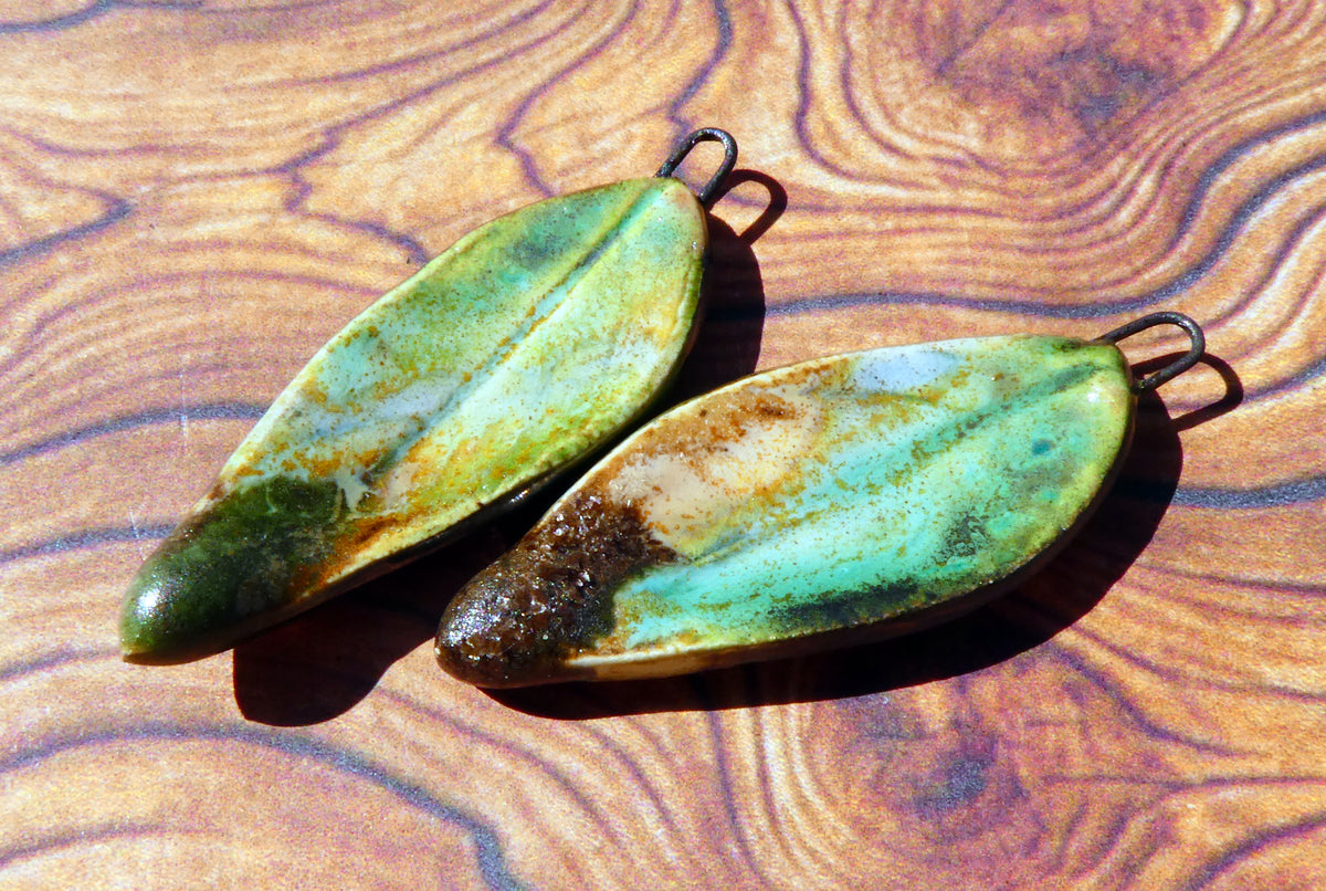 Ceramic Super Slim Autumn Leaf Charms #16