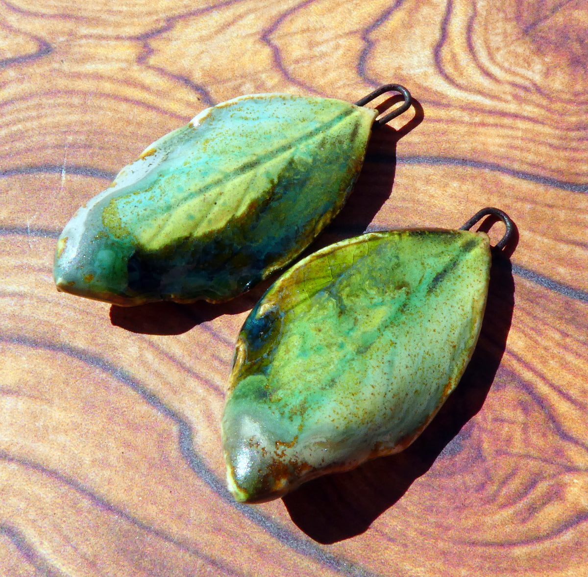 Ceramic Super Slim Autumn Leaf Charms #17