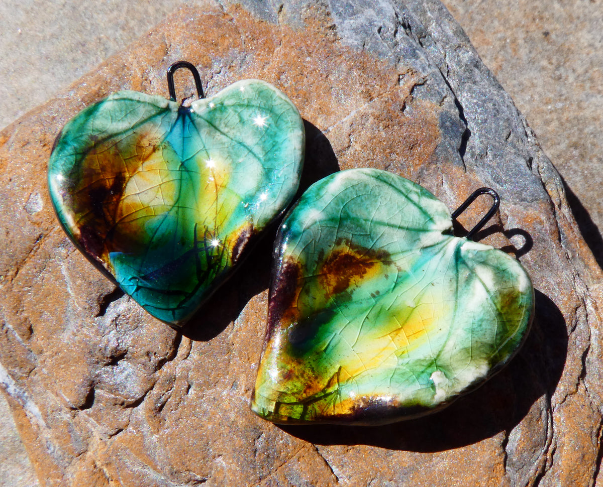Ceramic Super Slim Autumn Leaf Charms #19