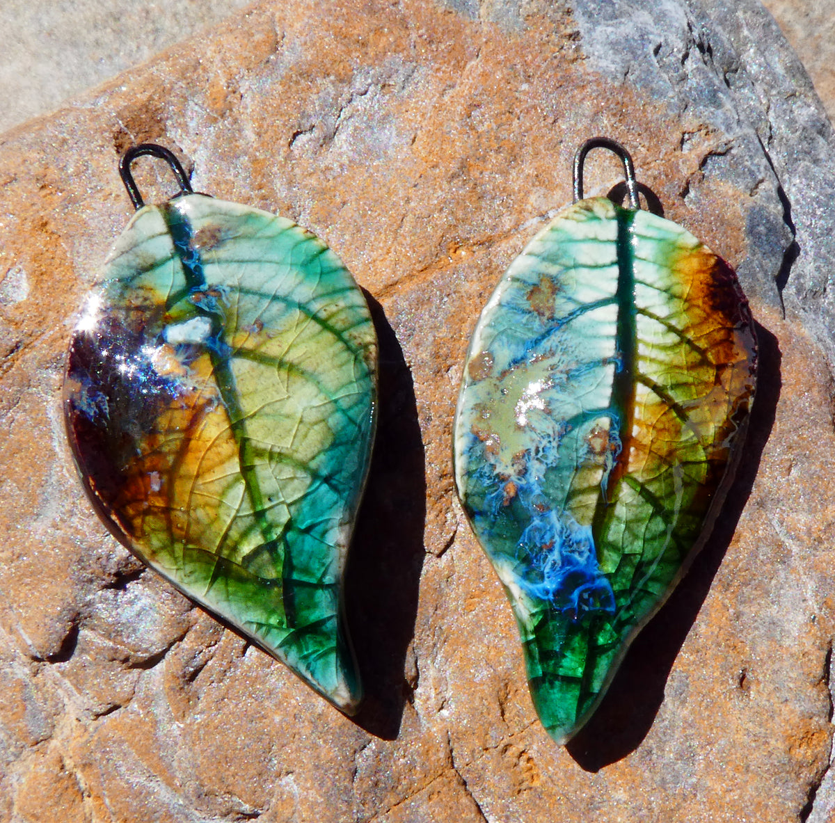 Ceramic Super Slim Autumn Leaf Charms #21