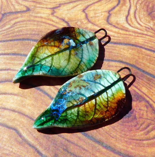 Ceramic Super Slim Autumn Leaf Charms #21