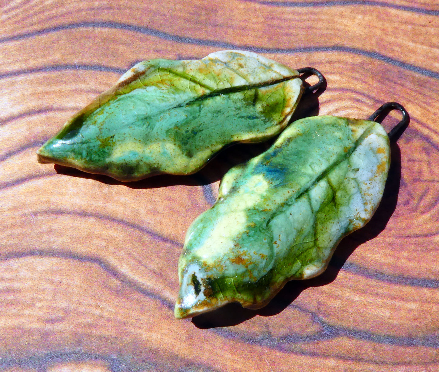 Ceramic Super Slim Autumn Leaf Charms #22