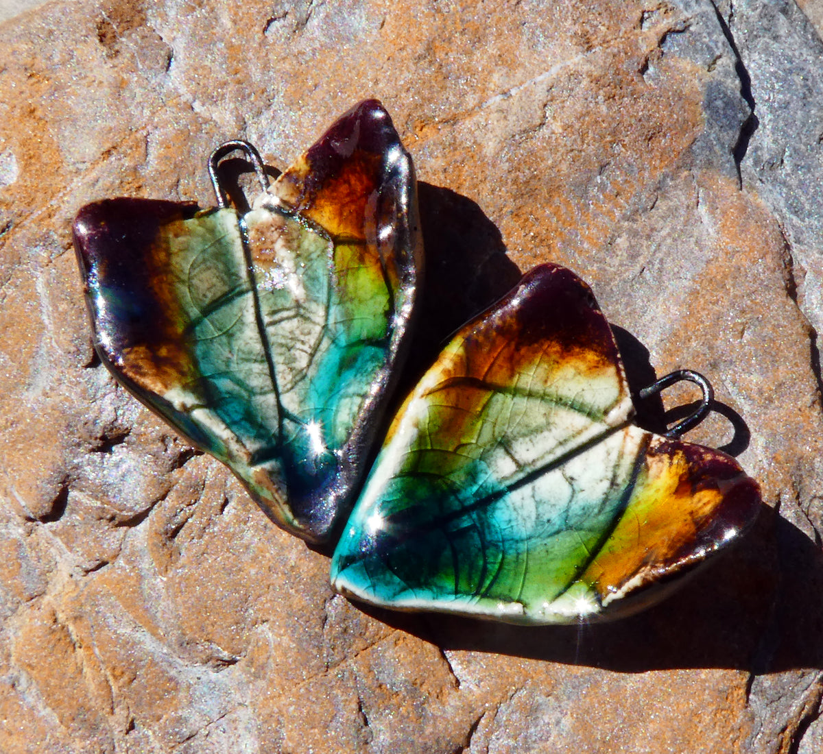 Ceramic Super Slim Autumn Leaf Charms #24