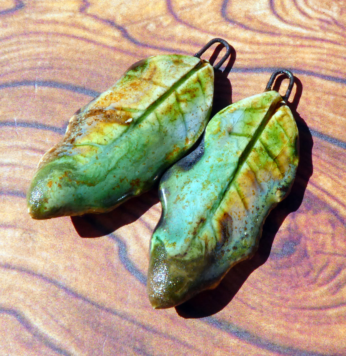 Ceramic Super Slim Autumn Leaf Charms #25