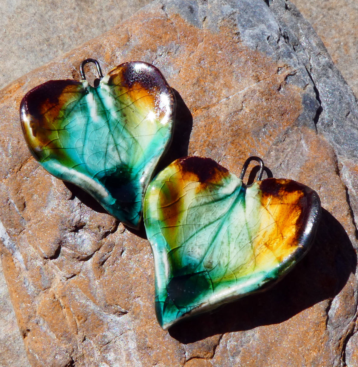 Ceramic Super Slim Autumn Leaf Charms #26