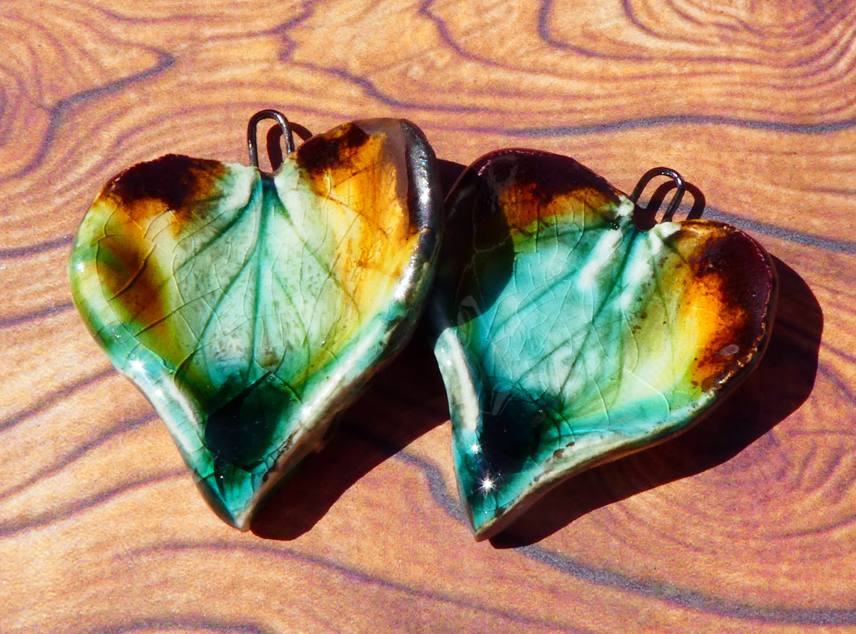 Ceramic Super Slim Autumn Leaf Charms #26
