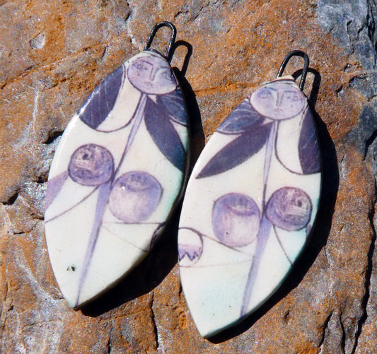 Ceramic Picasso Decal Earring Charms #2