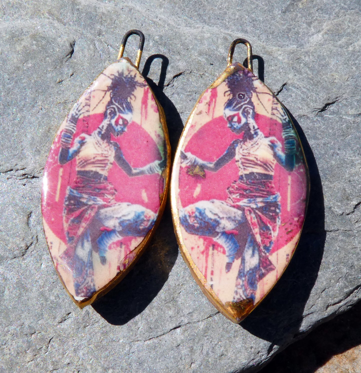 Ceramic Voodoo Priestess Decal Charms #2