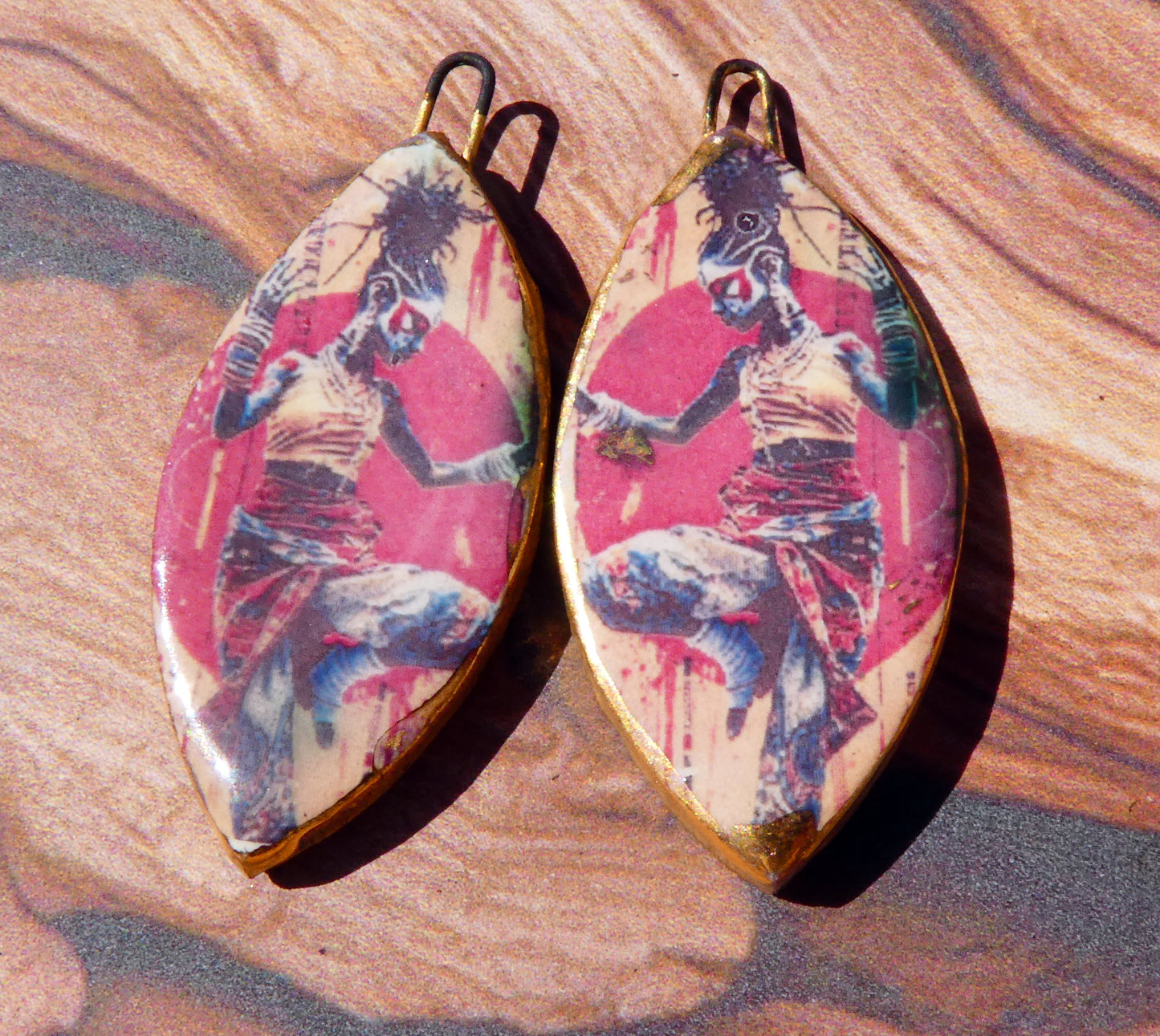 Ceramic Voodoo Priestess Decal Charms #2