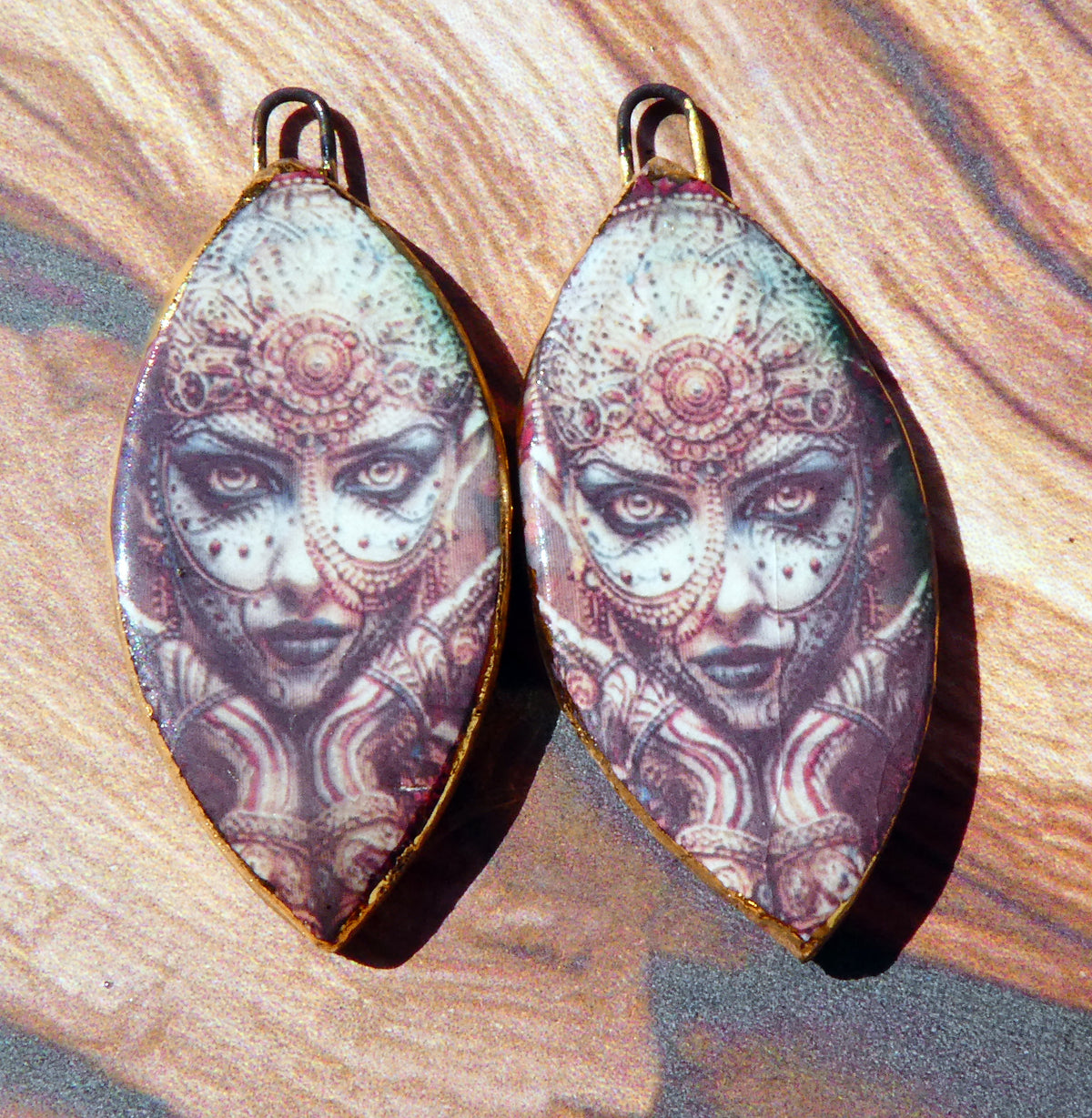 Ceramic Voodoo Priestess Decal Charms #4