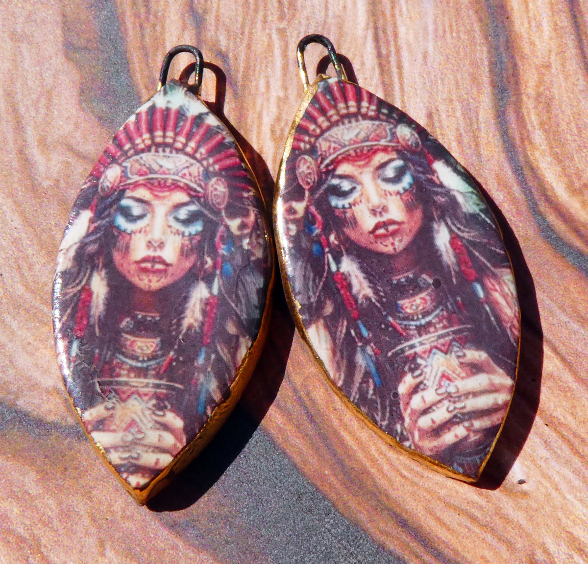 Ceramic Voodoo Priestess Decal Charms #5