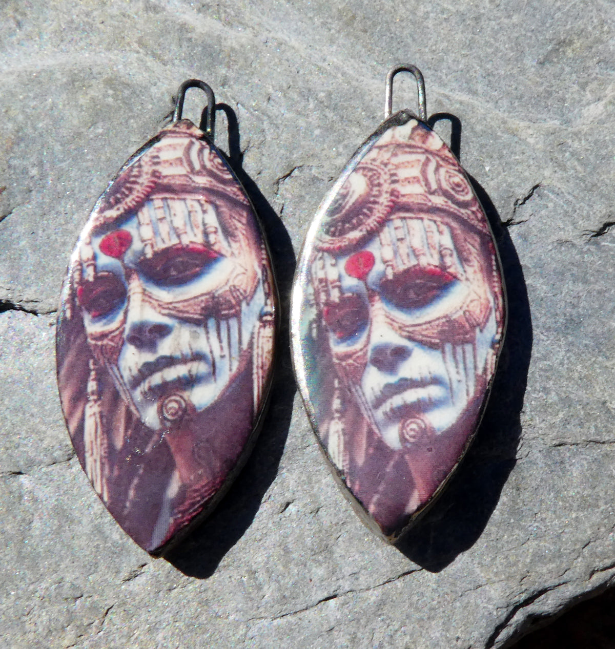 Ceramic Voodoo Priestess Decal Charms #6