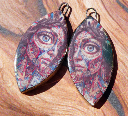 Ceramic Voodoo Priestess Decal Charms #8