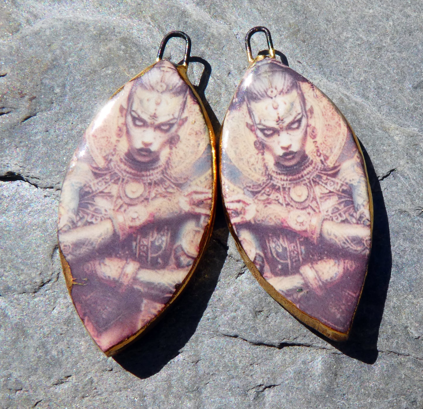 Ceramic Voodoo Priestess Decal Charms #9