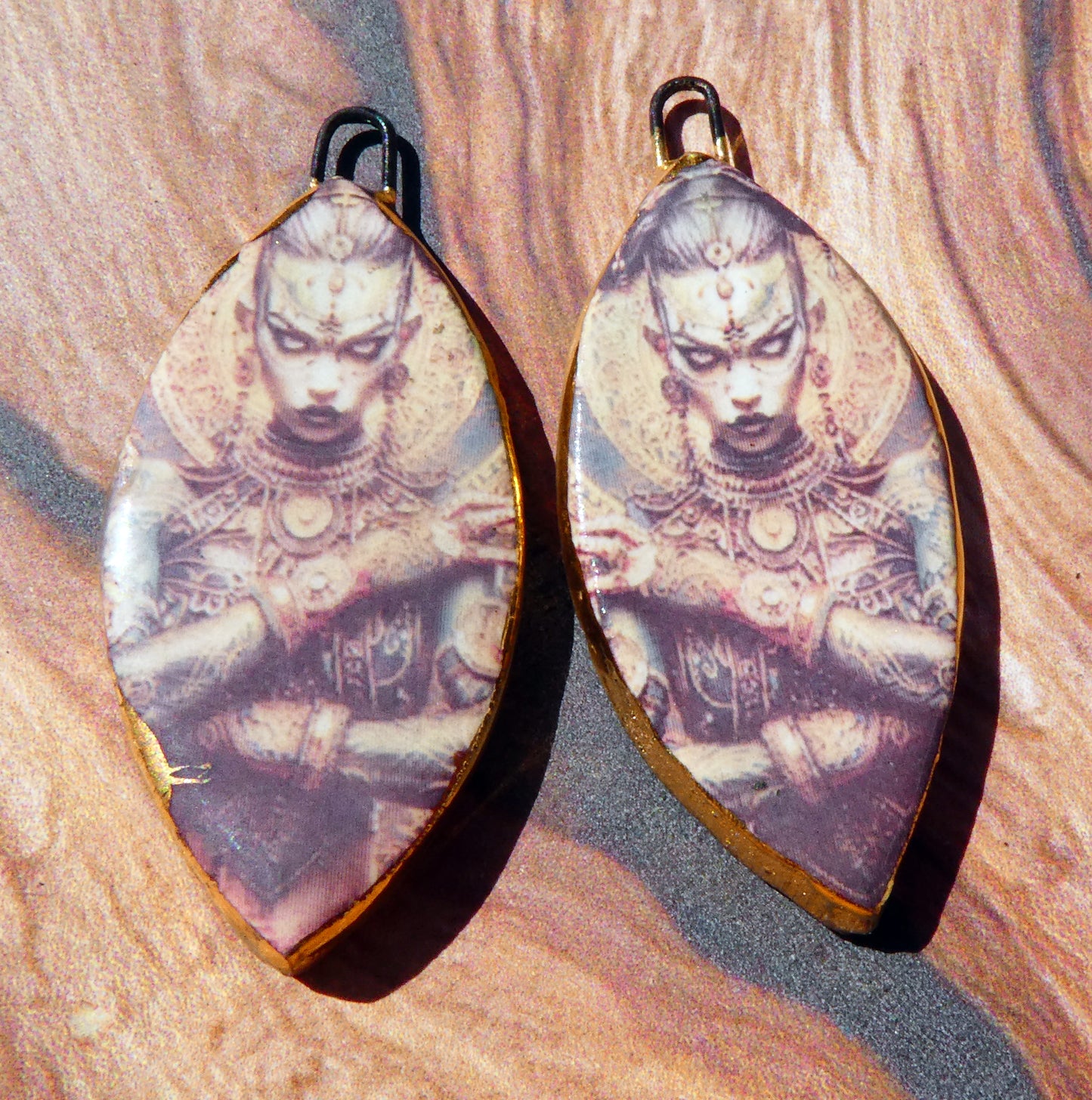 Ceramic Voodoo Priestess Decal Charms #9