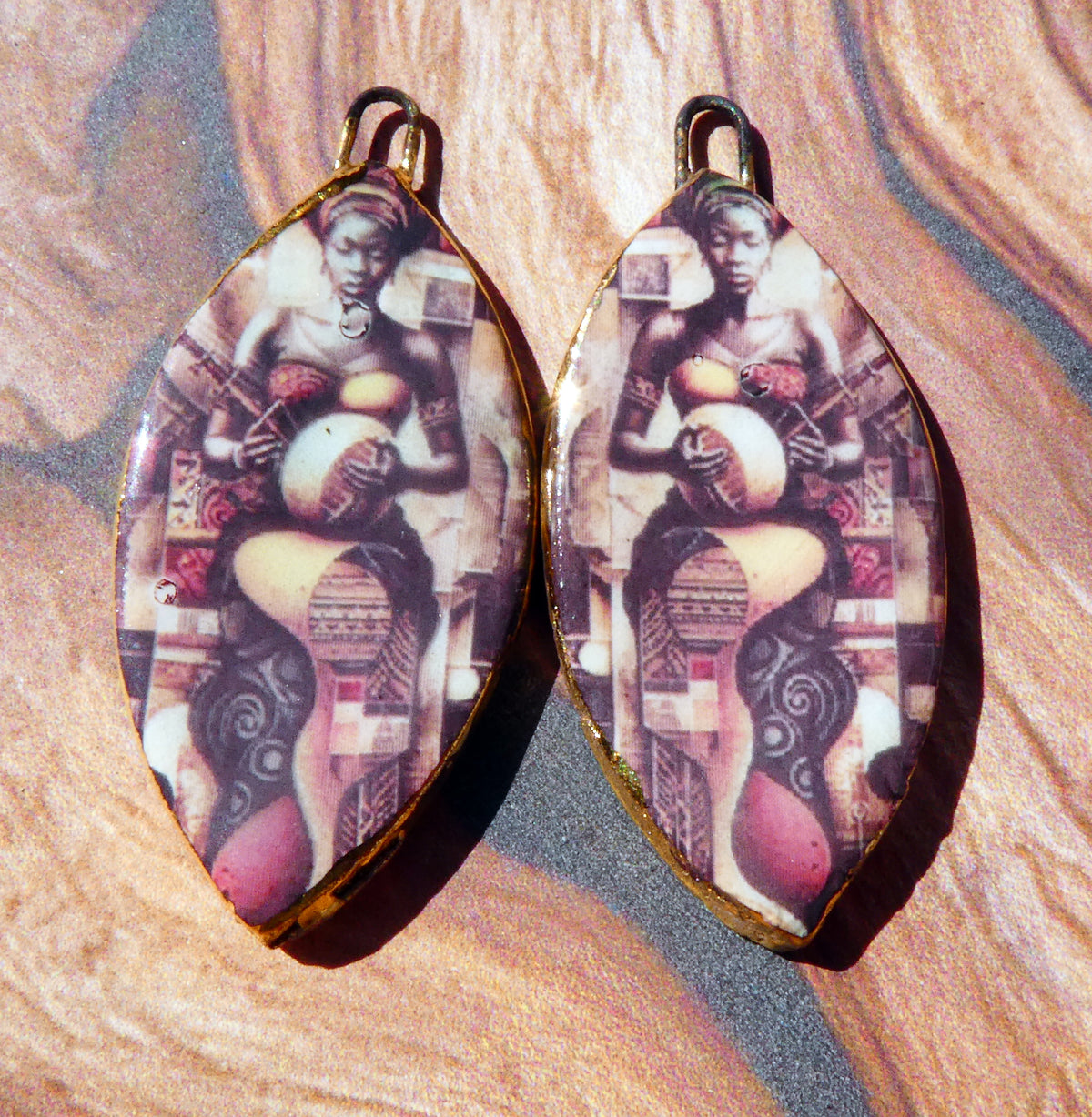 Ceramic Voodoo Priestess Decal Charms #10