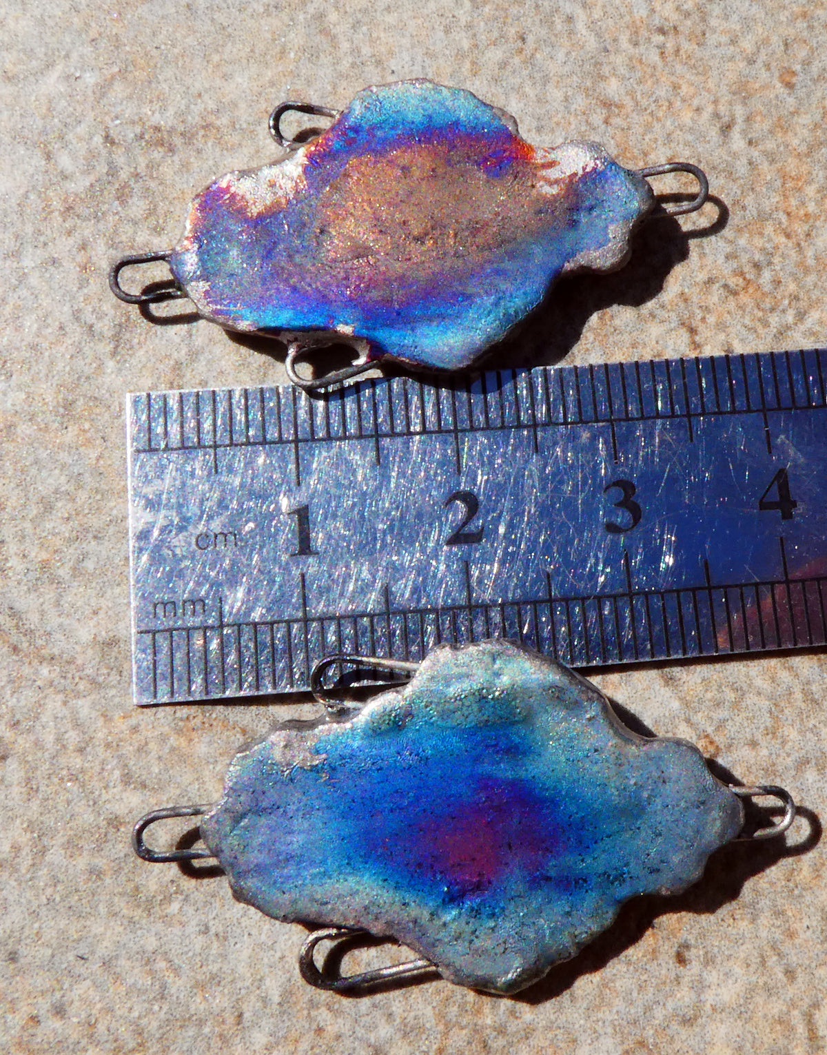 Ceramic Spider Decal Earring Connectors #1