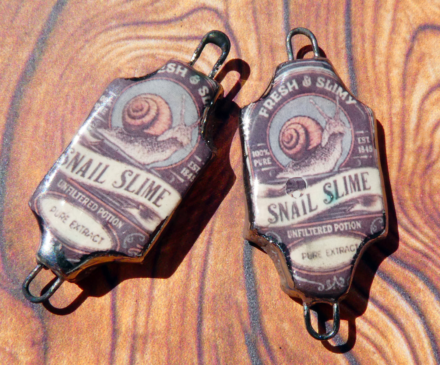 Ceramic Potion Decal Earring Connectors #5