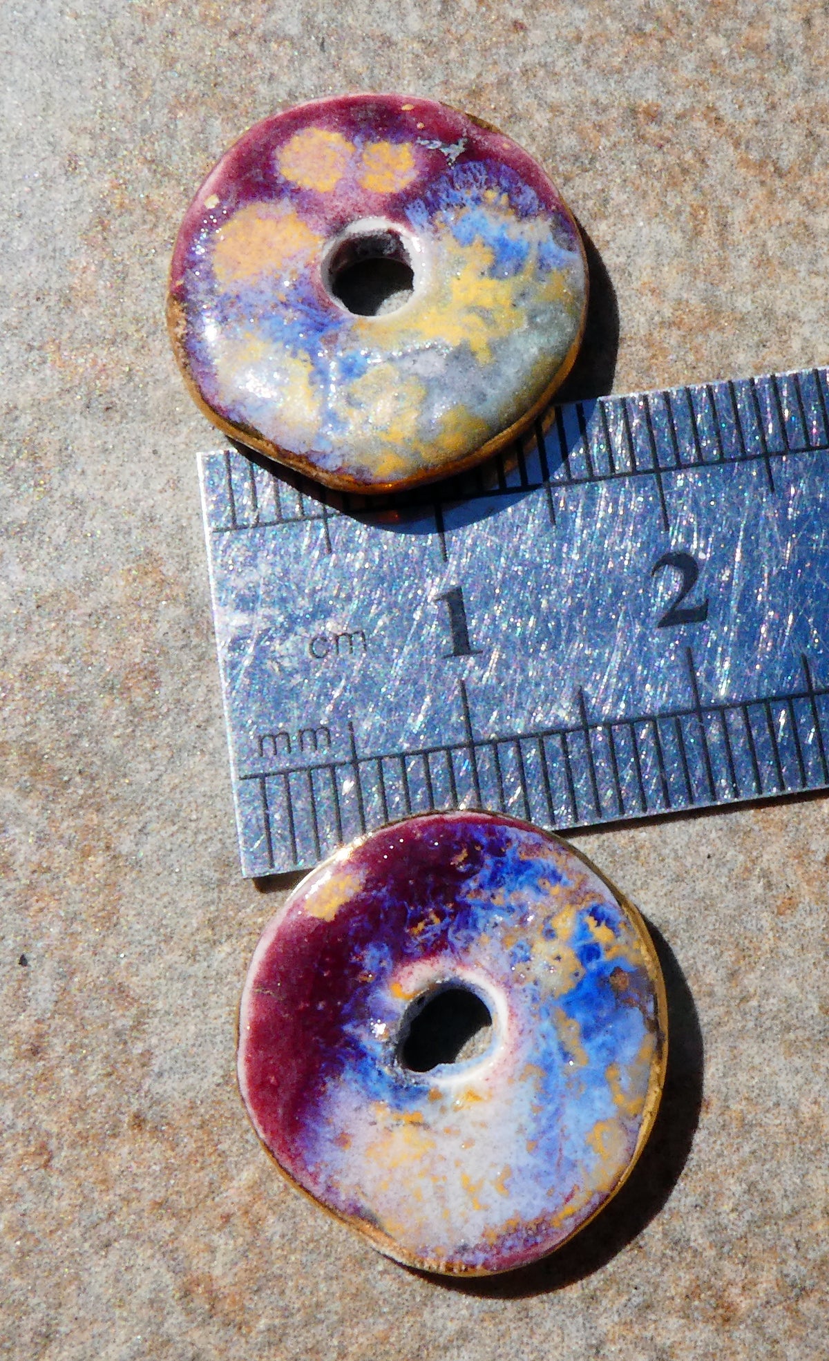Ceramic Lustre Rimmed Discs - Sailors Delight