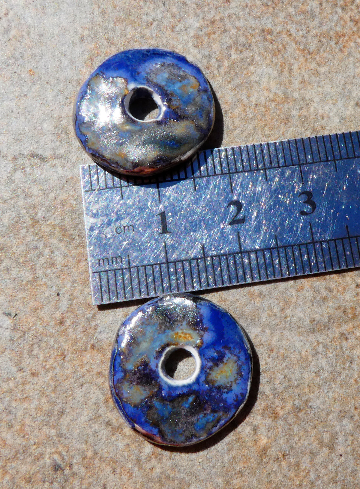 Ceramic Lustre Rimmed Discs - Outer Galaxy