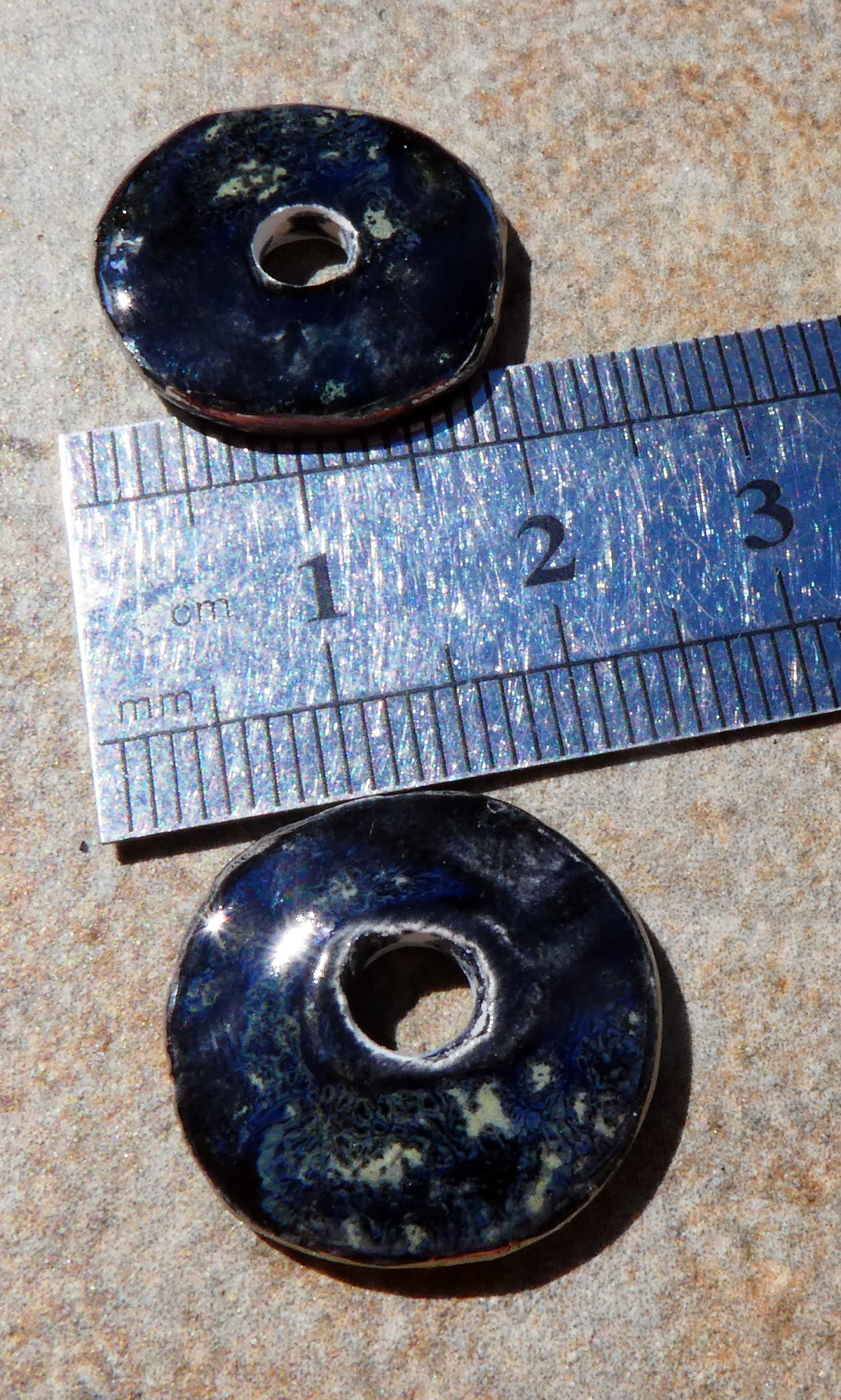 Ceramic Lustre Rimmed Discs - Constellation