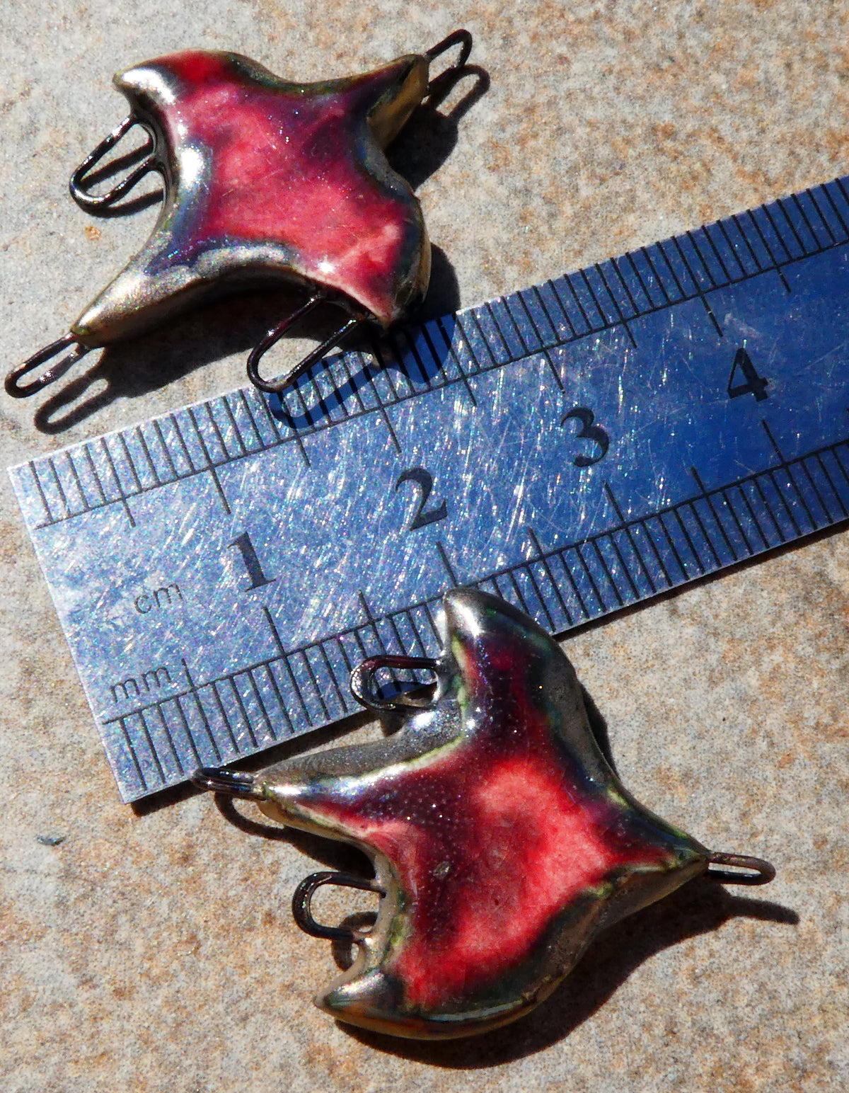 Ceramic Chunky Gothic Chandelier Connectors - Somerset Scarlet