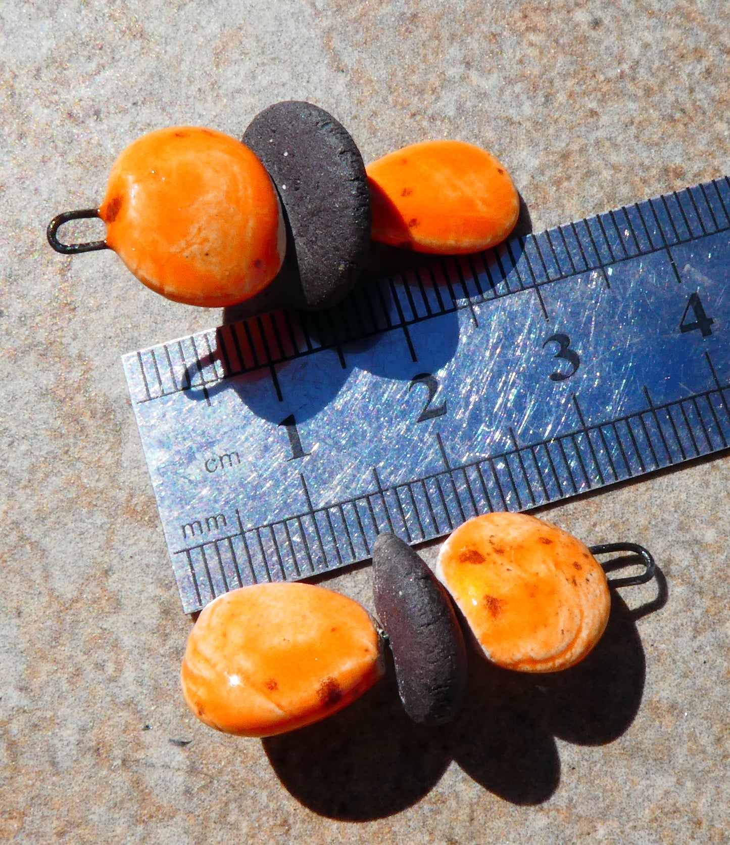Ceramic Disc Stack Charms - Wildfire