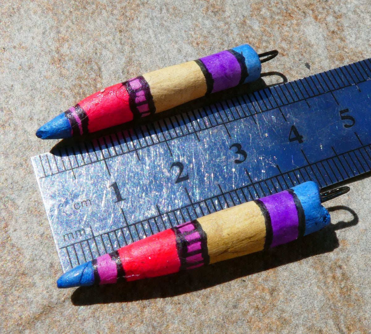 Ceramic Inky Pencil Earring Charms #5