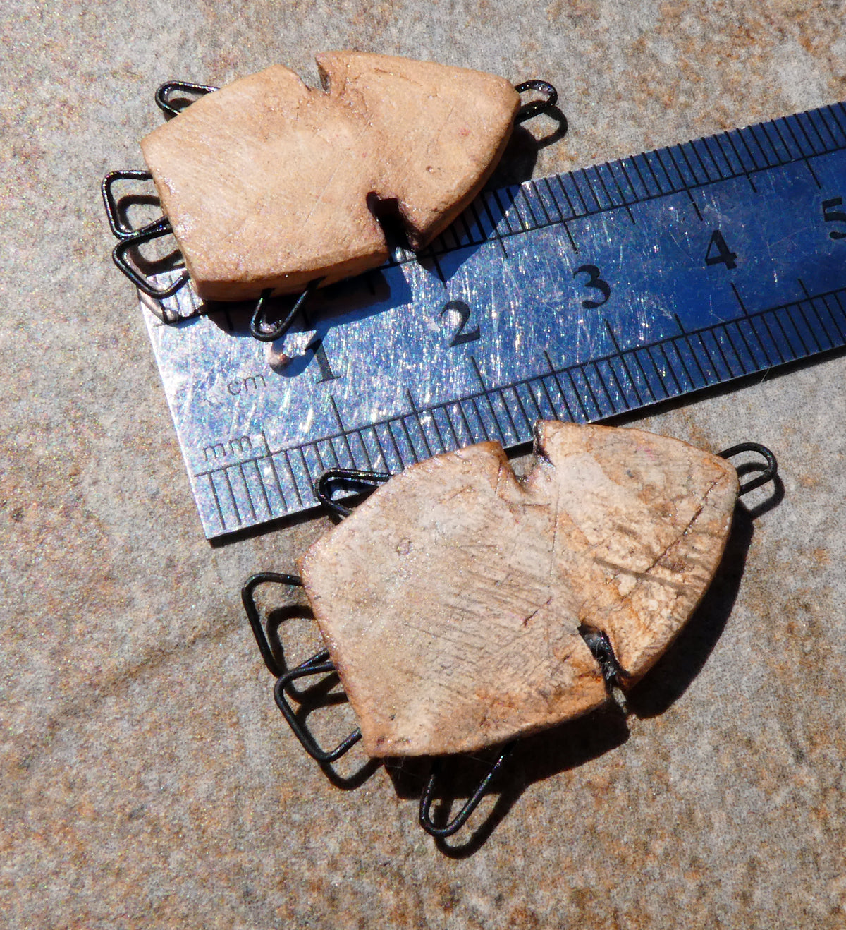 Ceramic Inka Chieftain Earring Connectors - #1