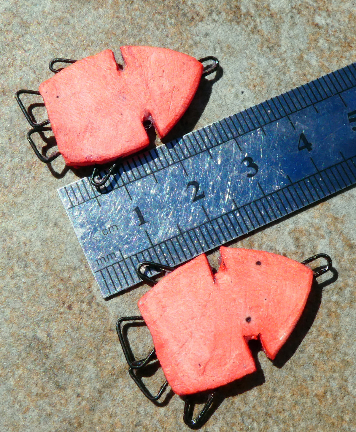 Ceramic Inka Chieftain Earring Connectors - #7