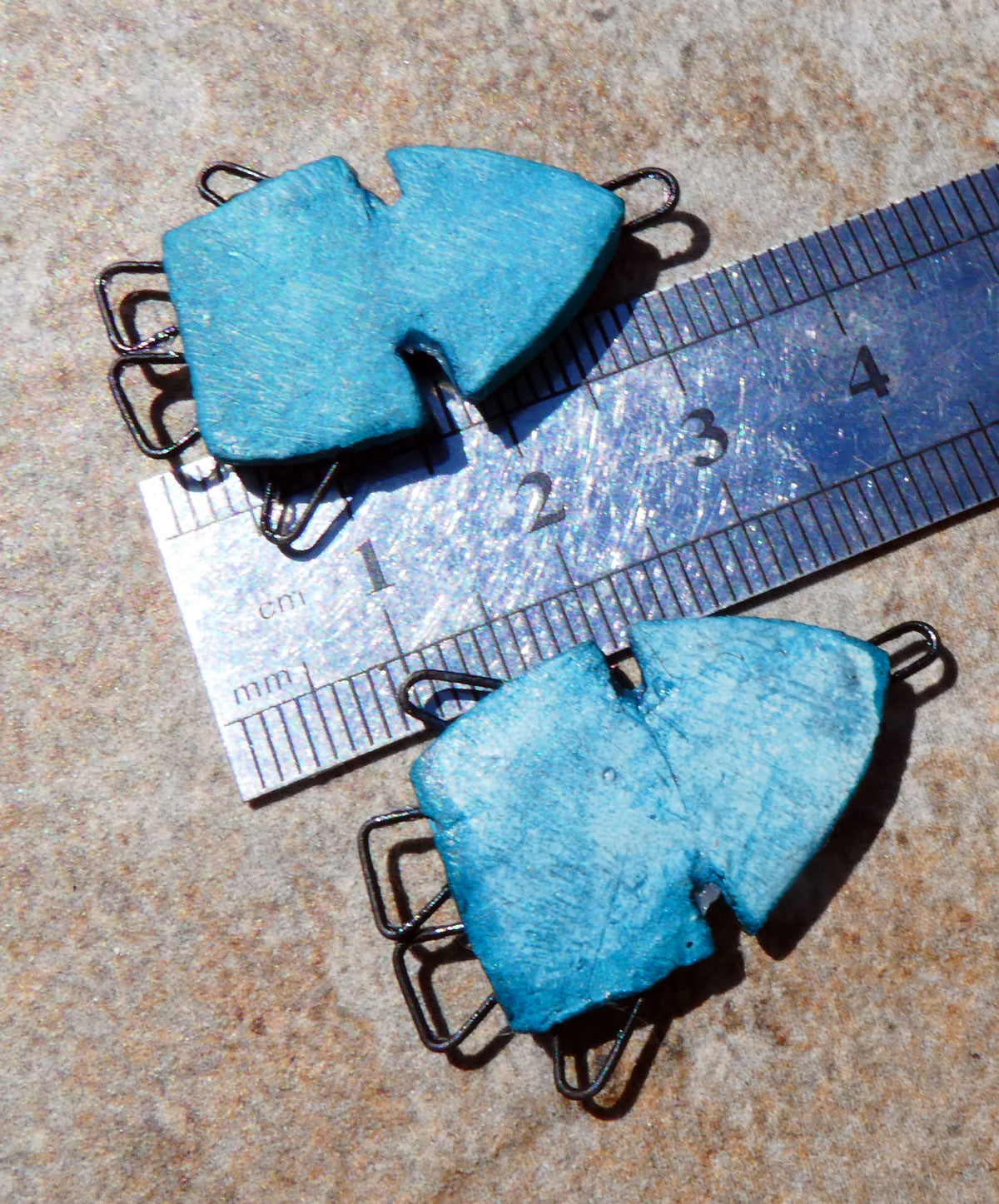 Ceramic Inka Chieftain Earring Connectors - #8