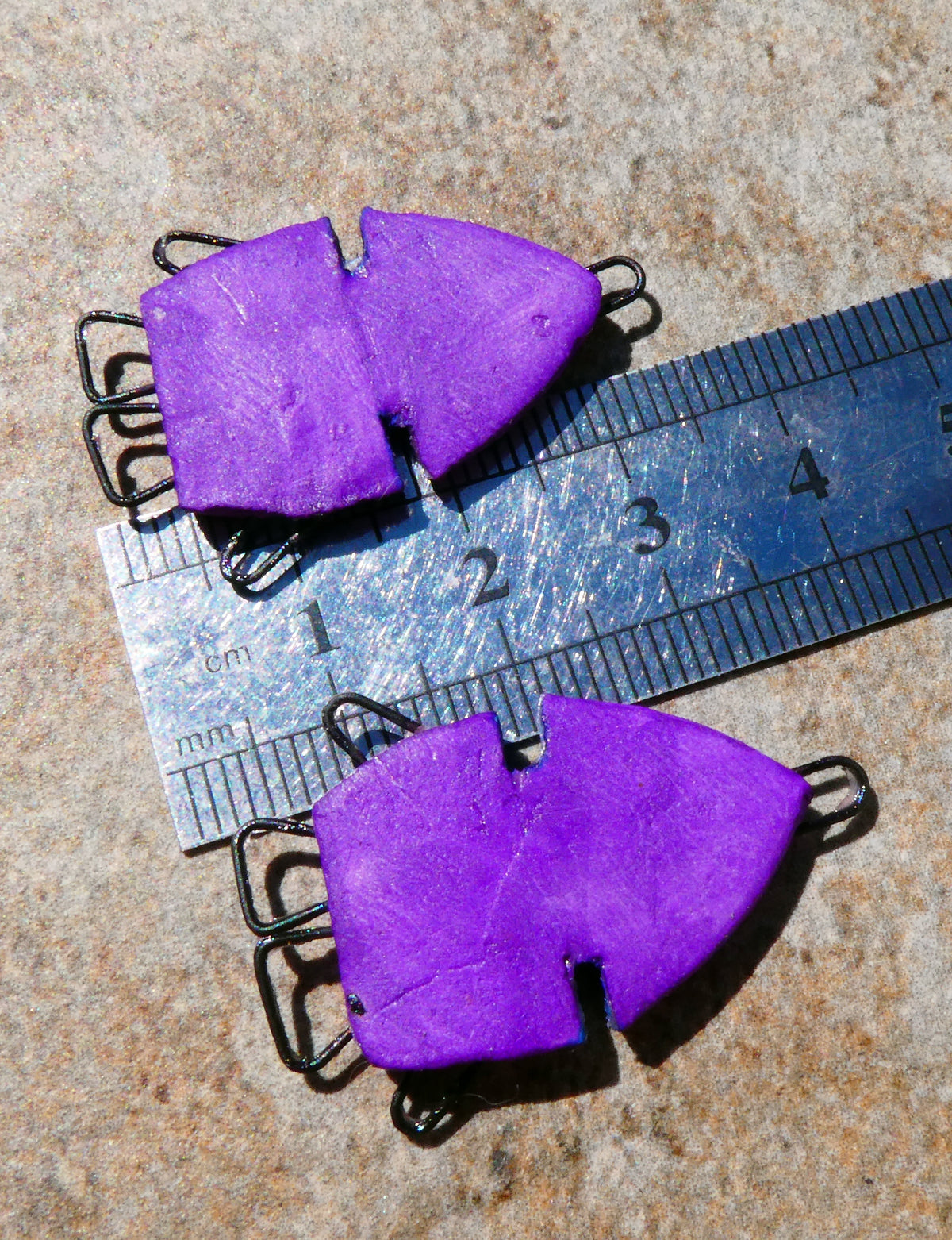 Ceramic Inka Chieftain Earring Connectors - #10