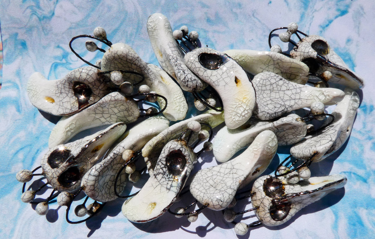 Porcelain Bird Face Mask Charms