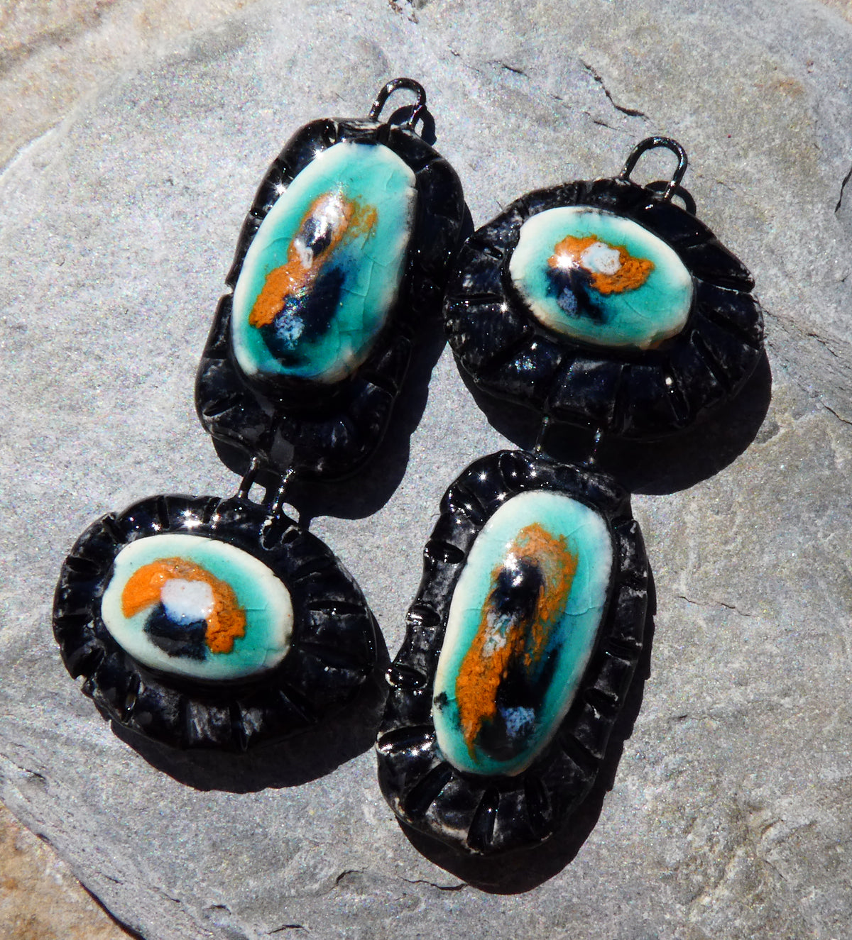 Ceramic Asymmetric Moulded Dangles #1