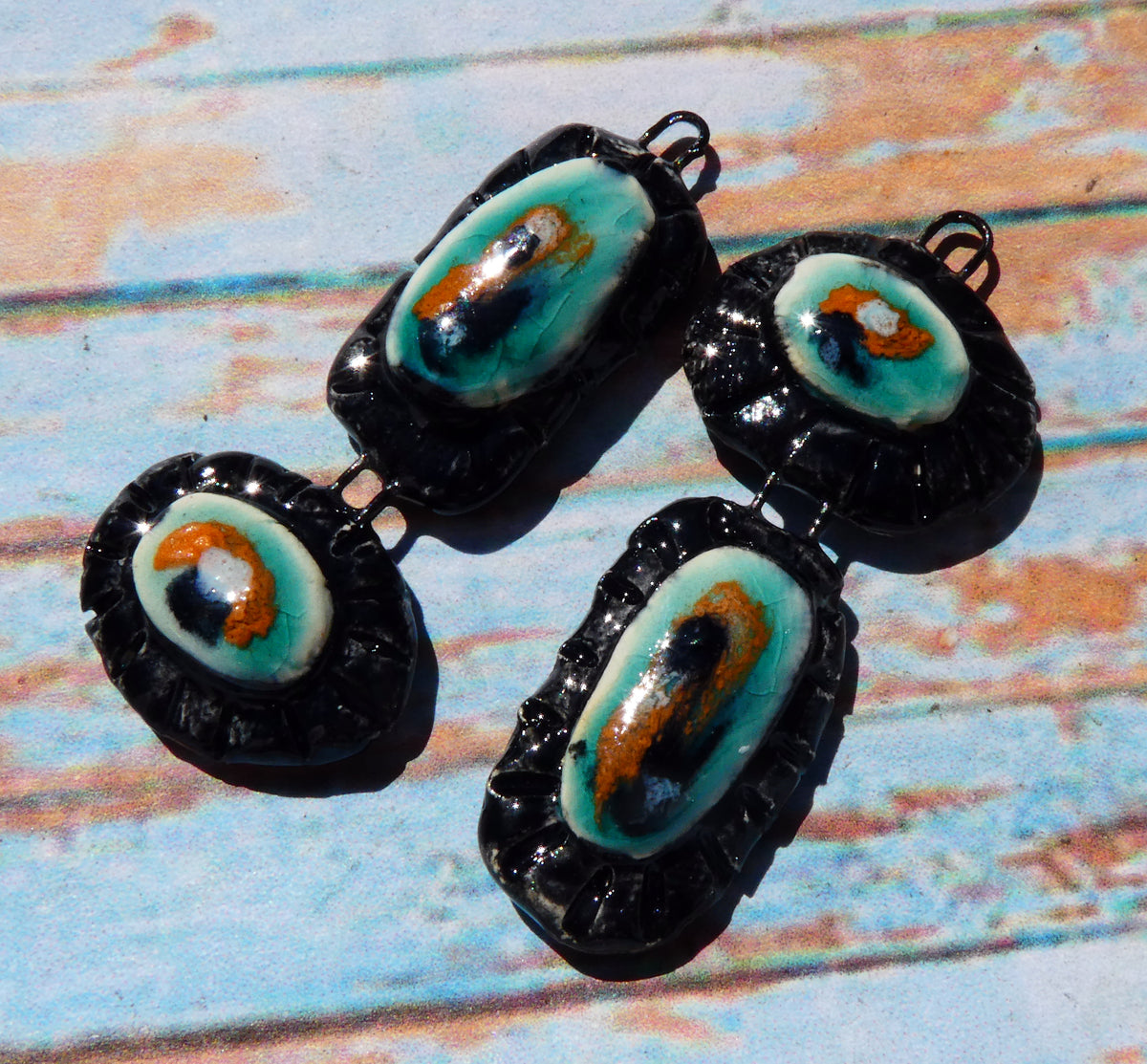 Ceramic Asymmetric Moulded Dangles #1