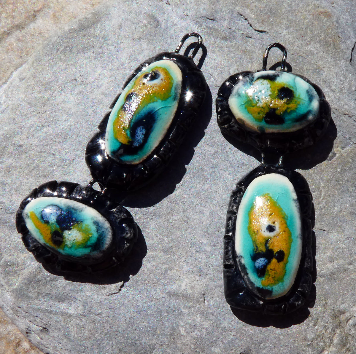Ceramic Asymmetric Moulded Dangles #2