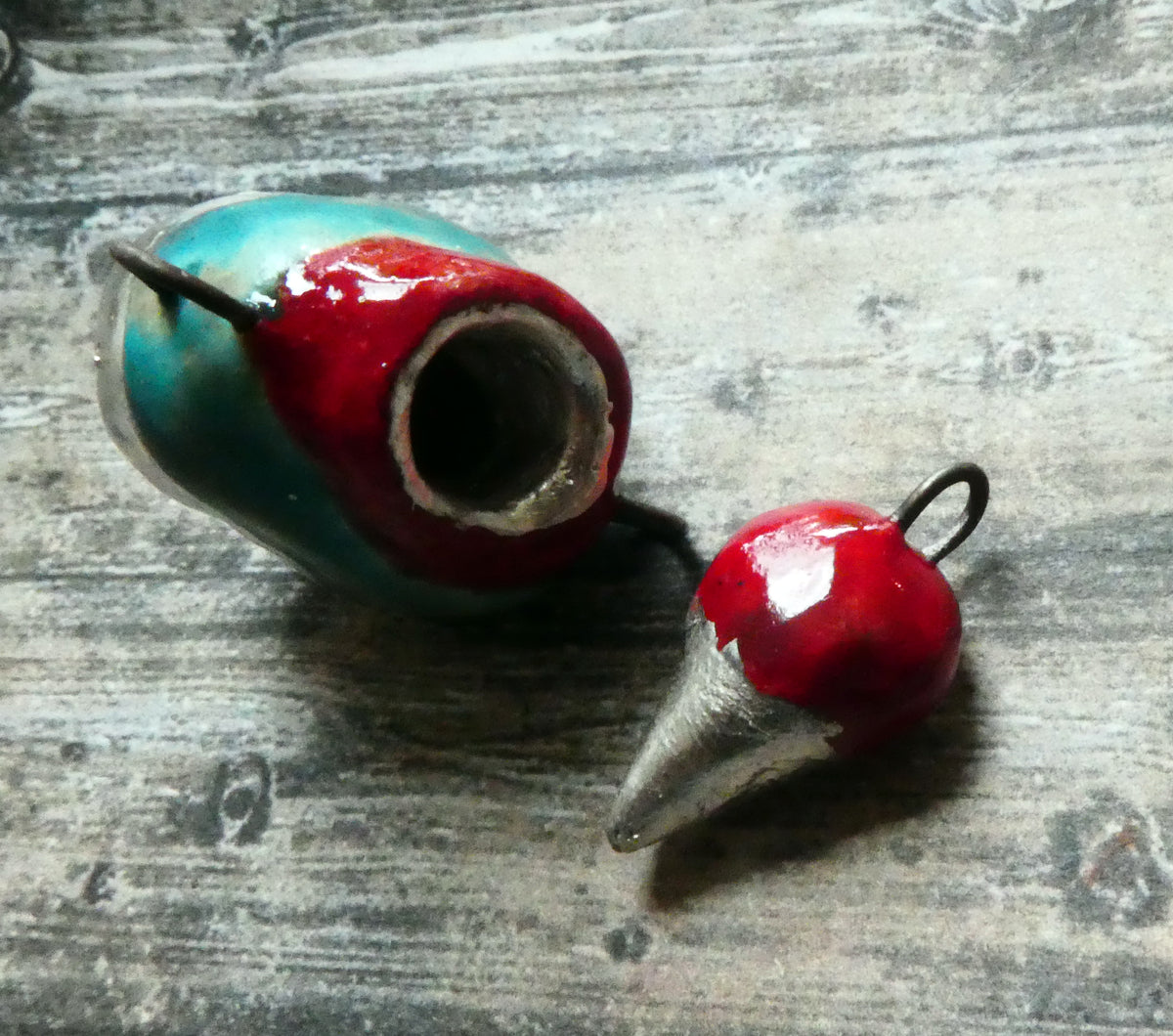 Ceramic Hollow Amphora Pendant