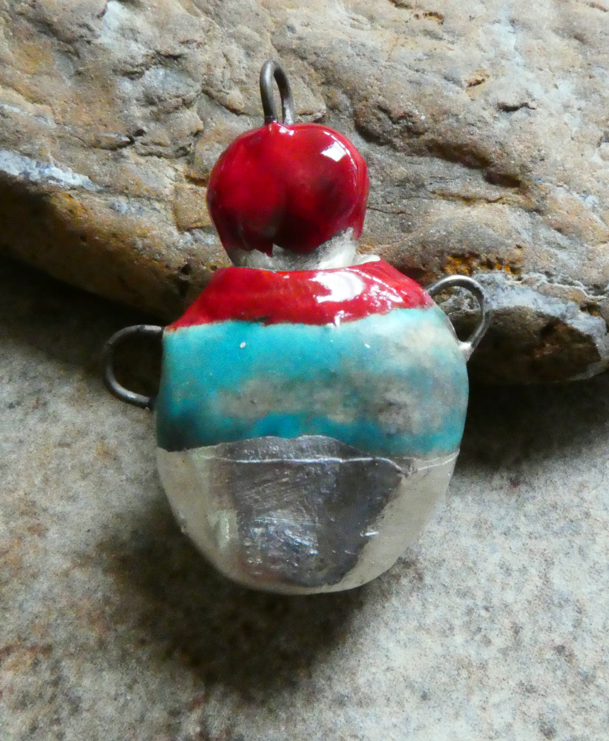 Ceramic Hollow Amphora Pendant