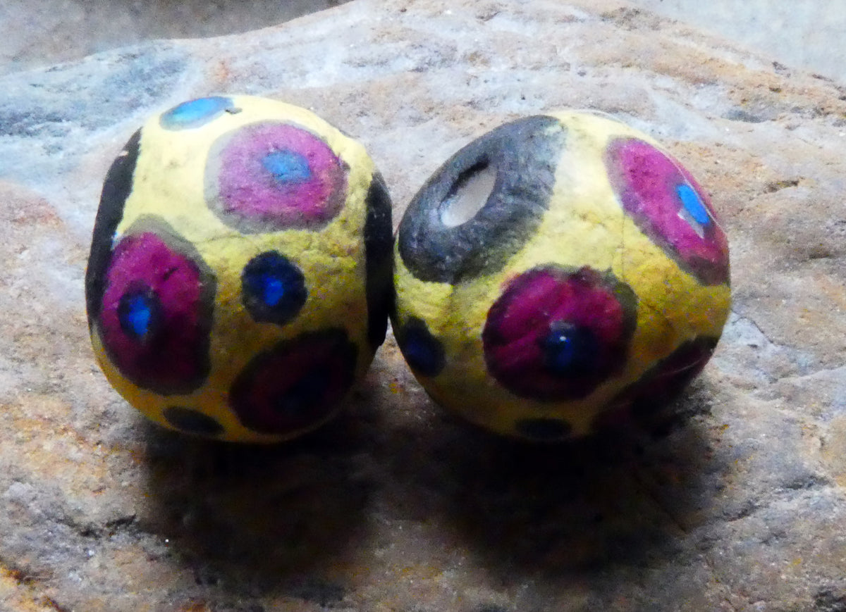 Ceramic Inky Bead Earring Charms #6