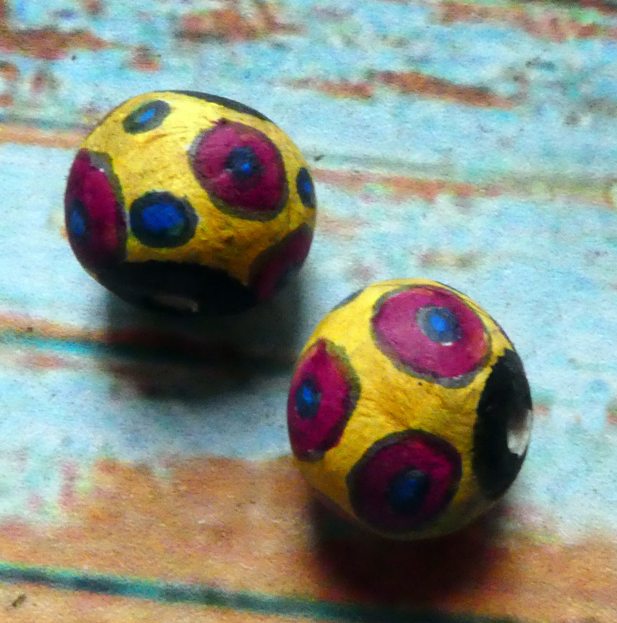 Ceramic Inky Bead Earring Charms #6