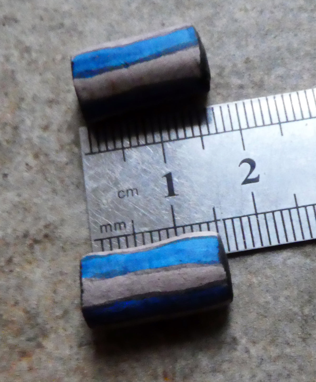 Ceramic Inky Tube Bead Earring Charms #2