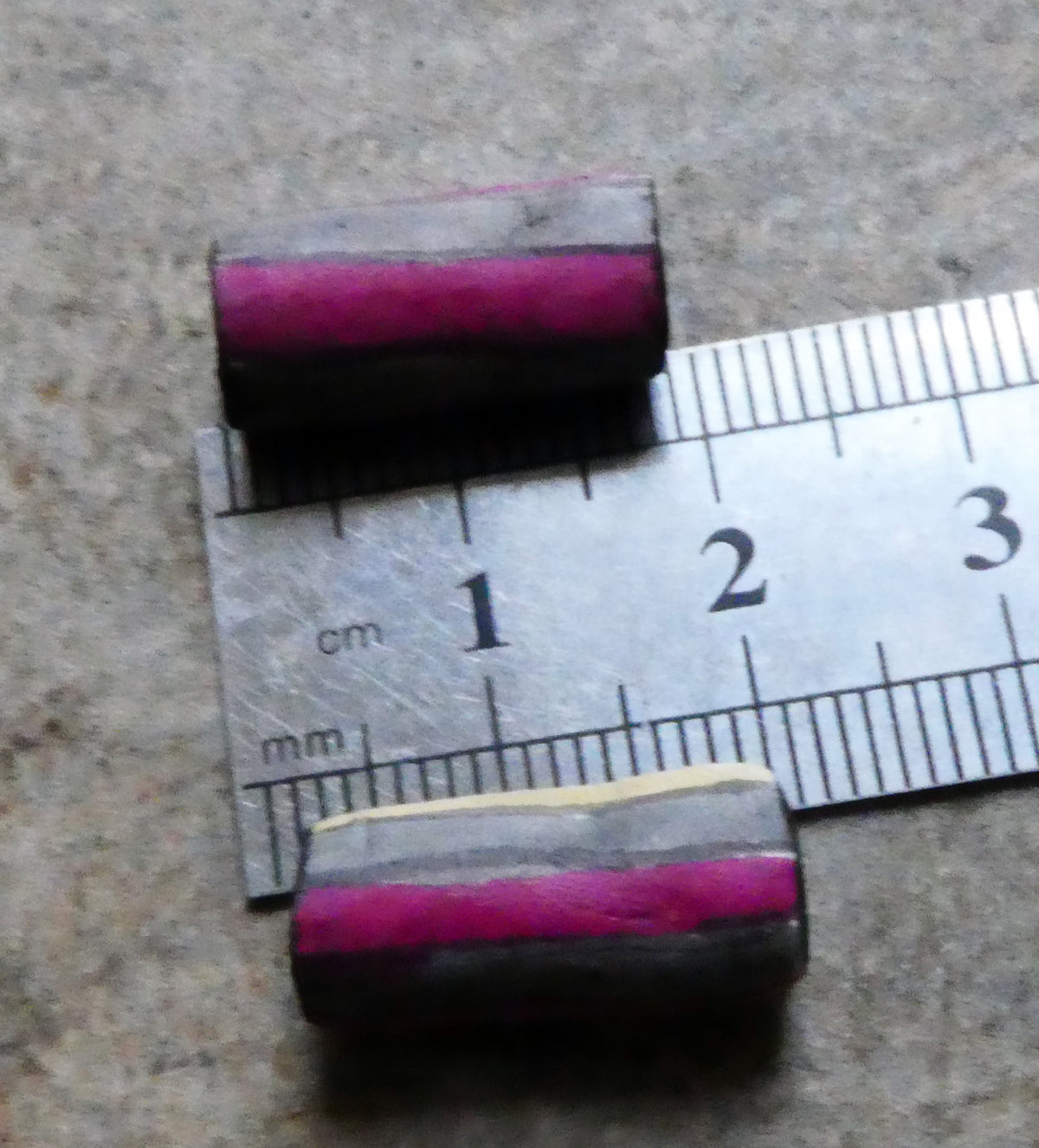 Ceramic Inky Tube Bead Earring Charms #3