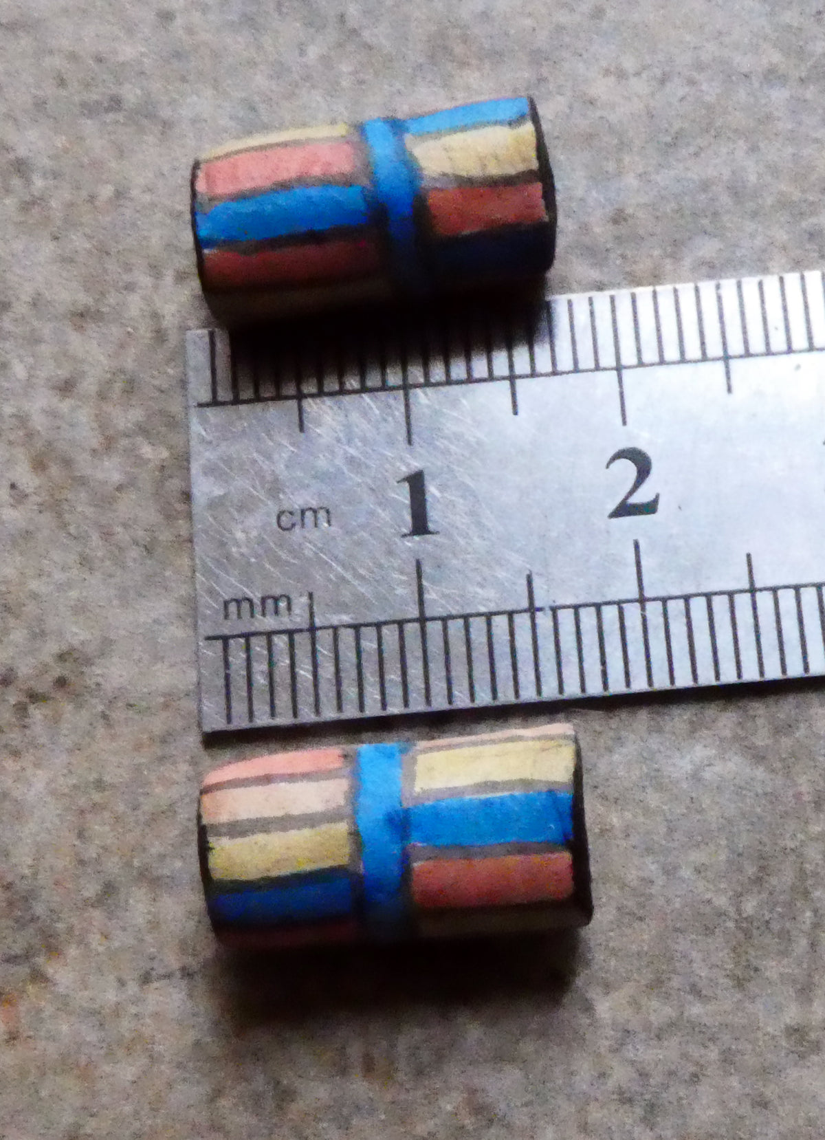 Ceramic Inky Tube Bead Earring Charms #4